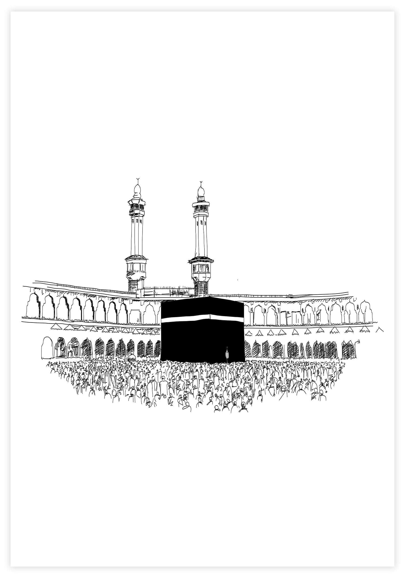 Kaaba Illustration Poster